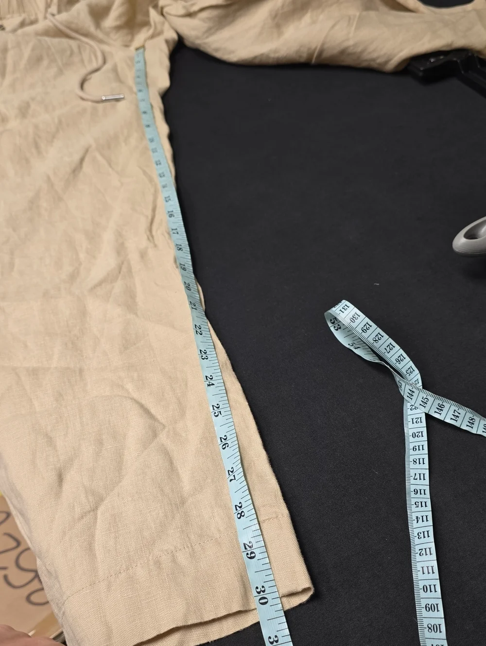 100% European Linen Wide Leg Pants - XL